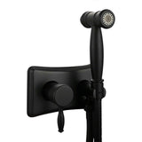 (black) Portable Brush Sturdy Handheld Bidet Sprayer Set Accessory for Toilet with Adjustment Water Temperature Control