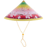 Bamboo Cone Hat Oriental Chinese Woven Hat Party Costume Cap Stage Performance Hat Headgear