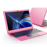 (Pink) 10.1'' Laptop Android 12.0 Computer Quad Core Powered Netbook with WiFi Webcam