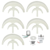 Wind Turbine Kit 1200W 5 Blade Generator AC Motor Solar System Lantern Type DoubleLayer White(12V )