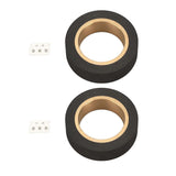2Pcs Pinch Roller Replacement Rubber Pinch Roller Wheel with Bearing for Studer A80 1/4in Tape Machines Black