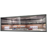 (CC Car not included) 1:64 Diorama Car Garage Showroom Model LED Lighting Scene Display Model for Gift js