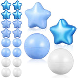 100pcs Ball Pit Balls Lightweight Plastic Balls Baby Ball Pit Play Balls Star Shape Kids Playing Ocean Balls Toddler Toy Balls