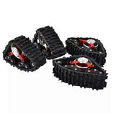 4pcs Track Wheel Snow Mud Tires Track Wheels For 1:10 Traxxas Trx-4 Upgrade