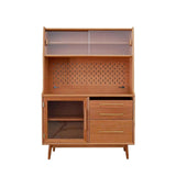 Red cherry wood Sideboard Cabinet 1/6 Scale Furniture Storage Cabinet Mini js