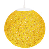 1pc Rattan Art Chandelier Cover Restaurant Ceiling Light Cover (Without Bulb)