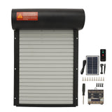 Solar Powered Automatic Chicken Coop Door with Light Sensor Timer Remote Control LED Screen Auto Chicken Coop Door Opener for Home Farm Black