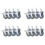 Heavy Duty 75mm Swivel with Brake Casters wheels, Set of 4