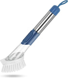 Dishwashing Brush, Replaceable Pp Head, Kitchen Dishwashing Brush, Stainless Steel Handle, Dishwashing Brush, Dishwashing Pot Brush, 1 Piece (blue)