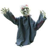 (Gray) Electronic Ground Plug Sound Voice Control Swing Body Ghost Halloween Decoration
