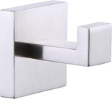Bathroom Towel Hook Brushed Nickel Sus304 Stainless Steel Towel Rack Square Coat Hook 1 Wall Mount (brushed)