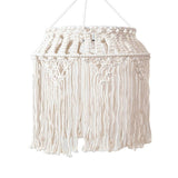Hand-knitted Woven Lampshade Macrame Tapestry Tassel Hanging Lamp Decoration Living Room Wedding Decor