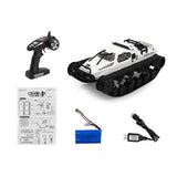 (White) 360Rotation 2.4G RC Drift Racing Car Vehicle Electric Stunt Car with Track LED