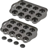 Pack Of 2 Mini Muffin Cheesecake Tins With Removable Bases