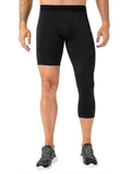 Men One Leg Leggings Fitness Pants For Basketball Side Pockets Fitness Training Single Leg Tights Multiple Sizes Available