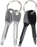 Pocket Screwdriver Keychain Portable Outdoor Tool Stainless Steel Screwdriver Keychain Mini Screwdriver Survival Tool Keyring Tool, Phillips And Flat