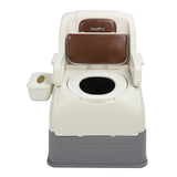 Bedside Commode Chair Strong Load Capacity Anti Slip Soft Padded Triple Sealed Bedside Commode for Toilet Elderly Adults