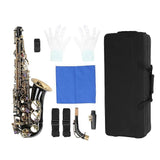 Alto Saxophone E Flat Bending Tube Brass and Electrophoresis Gold Surface Saxophone Kit