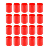 20Pcs Rubber End Caps 19Mm ID PVC Round Tube Bolt Cap Cover Red