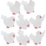 8pcs Luminous Dove Miniature Pond Decor Glowing Desktop Ornaments Mini Pigeon For Fish Tank Tabletop Decor Realistic Fake Birds For Garden Decoration