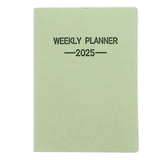 2025 Mini Pocket Weekly Planner Pu   Cover Jan-Dec 2025 Mini Notebook Ideal For Purse Office Home School Green