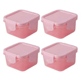 4Pcs Mini Fresh-Keeping Boxes Lidded Vegetables Containers Condiment Case