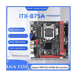 B75a (b75) A1155 Ddr3 Mboard+i3 2120 Cpu+2x4g Ddr3 1600mhz Ram Nvme M.2+wifi M.2 Int