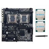 X99 Dual-socket Mboard A2011-3 Dual Cpu Recc Ddr4 Memory With 2xe5 2620 V3 Cpu+therm