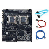 X99 Dual-socket Mboard A2011-3 Dual Cpu Recc Ddr4 Memory With Sata Cable+s Cabl