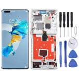 (Silver) COMPATIBLE LCD Screen for Huawei Mate 40 Pro Digitizer Full Assembly with Frame