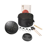 (black) 10 inch Steel Drum Educational Toy Meditation Drum for Beginner Drummer Yoga green