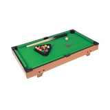 (63cmx38cmx15.5cm) Billiards Game Home Bar Friends Table 2 Billiard Cues Mini Tabletop Pool Set 63cmx38cmx15.5cm