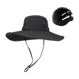 (Black) Fisherman Cap Beach Hat with Hard Shell for Vacation Gardening School Gray