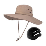 (Khaki) Fisherman Cap Beach Hat with Hard Shell for Vacation Gardening School Gray