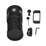 COB LED Diving Flashlight 100m Waterproof Underwater Torch with 3 Light Colors and 7 Lighting Modes