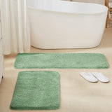 (green) Super Soft Plush Bathroom Rug, Absorbent Thick Anti-slip Ultra-fine Fiber Bath Rug, Suitable For Bathroom Floor, 40cmx60cm Green