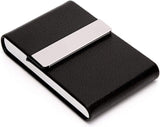 Business Card Holder, Pu Leather Business Card Case, Pocket Business Card Holder For Men Or Women, Slim Metal Business Card Holder, Business Card Hold