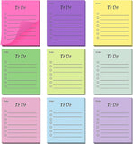 Sticky Notes Stickers Daily List Notepad Lined Index Cards Colored Notes Sticky Notes Planner Lined Colored Notes 6 Pack (6 Colors)