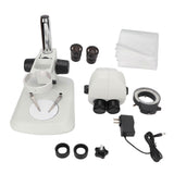 Binocular Microscope Kit with Ring Light for Adults Scientific Education Supplies White 100240V US Plug