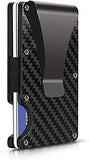 (carbon fiber black) Men's Wallet - Metal Wallet With Credit Card Holder - Slim Front Pocket - 1 Piece (black)