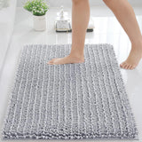 (light gray) Bathroom Rug Extra Soft Thickened Absorbent Plush Bathroom Rug Machine Washable Non-slip Plush Bathroom Mat Dry Plush Bathroom Rug For Bathroom Shower