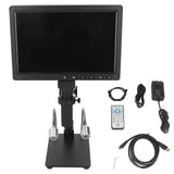 LCD Digital Microscope 10.1 Inch 16MP 1080P Video Microscope with 150X C Mounting Lens LED Lamp Metal Bracket 100240V US Plug