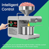 Electric Oil Press Machine Large Color Digital Display Home Household Kitchen Intelligent Stainless Steel Electric Oil Press Machine