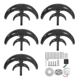 1200W Wind Turbines Kit 5 Blades Power Generator for Boat Charging Black Lantern Type48V