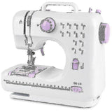 Sewing Machine 12-Needle Portable Adjustable Multi-Function Thread and Two-Speed Spool Spool Foot Pe