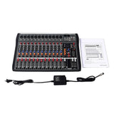12 Channel Compact Mixer High Power Versatile Accurate Control Professional Audio Mixer for Studio