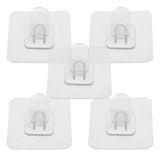 5pcs Heavy Duty Adhesive Hooks For Hanging Transparent Self-Adhesive Wall Hooks For Bathroom Kitchen And Office Splashproof Wall Hooks For Towels And