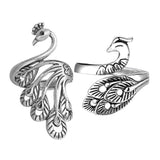 2pcs Crochet Peacock Ring for Finger with Yarn Guide Ring and Knitting Tension Ring for Crochet Accessories and Knitting Finger Loops Rings