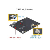 Naspi Lite Kit+x823 Expans Board+x-c2 Adapter Board+case For Rasp Pie Sata Hdd/ssd Dis