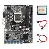 B75 Eth Mboard With Cpu+s Cable+sata Cable A1155 12 Pcie To Usb Msata Ddr3 B75 U